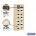 Salsbury Cell Phone Storage Locker - 7 Door High Unit (5 Inch Deep Compartments) - 14 A Doors - Sandstone - Surface Mounted - Resettable Combination Locks